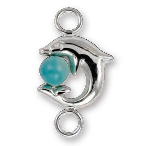 Ss Dolphin Larimar Clasp - SCCDL