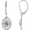 Sterling Silver Emerald Lever Back Earrings - 69707:102:P
