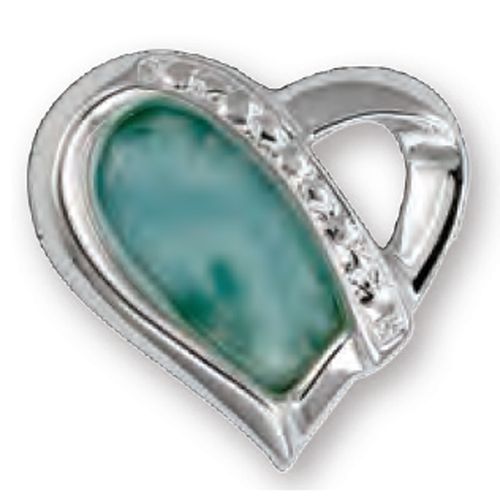 Ss Heart Larimar Clasp - SCCHL