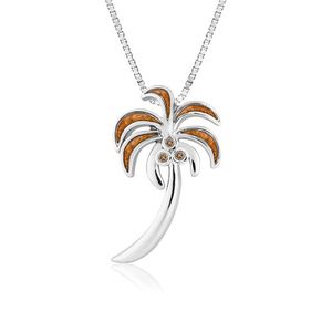 Sterling Silver Koa Palm Tree Pendant
