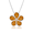 Sterling Silver Koa Plumeria Pendant