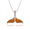 Sterling Silver Koa Whale Tail Pendant