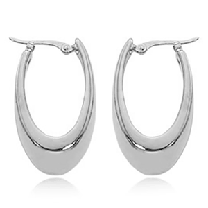 Sterling Silver Medium Visor SD Earrings