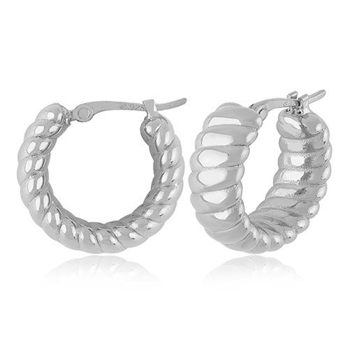 Sterling Silver Multi Twist Hoop S-d Earrings - 71-4219