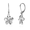 Sterling Silver Plumeria Diamond Lever back Earrings 15mm, Hawaiian Inspired  Earrings, PSE-13274L