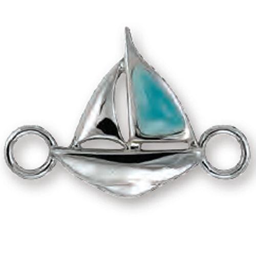 Ss Sailboat Larimar Clasp - SCCSBL