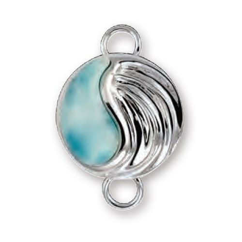 Ss Yin Wave Larimar Clasp - SCCYL