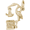 Stork Girl Charm Gold Plated - 10-1252