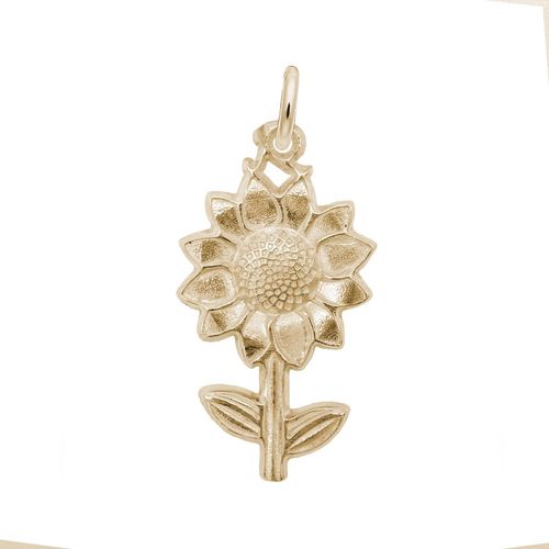 Sunflower Charm - 10K Gold-10-1117-0-10K