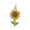 Sunflower Charm  - Painted- Gold Plated-10-1117-1-GP