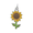 Sunflower Charm  - Painted- Sterling Silver-10-1117-1-SS