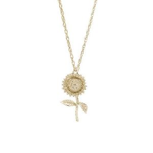 Sunflower Necklace Set - Gold Plated - 29-3303-87-GP