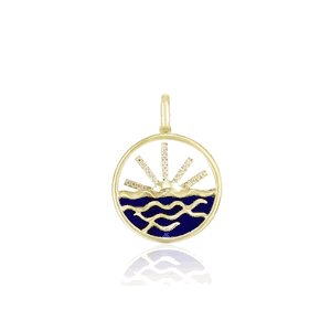 Sunset Diamond Pendant, Hawaiian Inspired  Pendant, SSP-0023