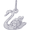 Swan Charm White Gold - 10-1578