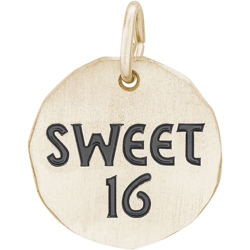 Sweet 16 Charm Tag - 14K Gold - 10-8436