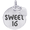 Sweet 16 Tag With Heart Charm - Sterling Silver - 10-8446