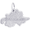 Switzerland Map Charm White Gold - 10-6547