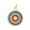 Target Charm - Painted- 14K Gold-10-1118-0-14K