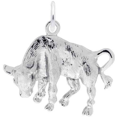 Taurus Charm 14K While Gold - 10-4134-0-14KW