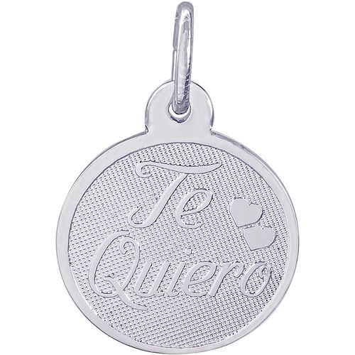 Te Quiero Charm - 14K White Gold - 10-8376