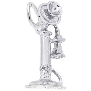 Telephone Charm 14K While Gold - 10-623-0-14KW