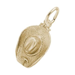 Telluride Cowboy Hat Charm - Gold Plated - 10-8458-gp