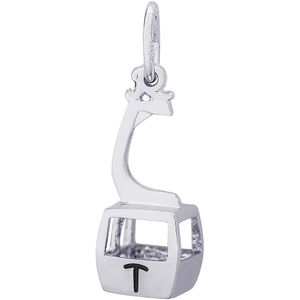 Telluride Gondola With Black Logo Charm - Sterling Silver