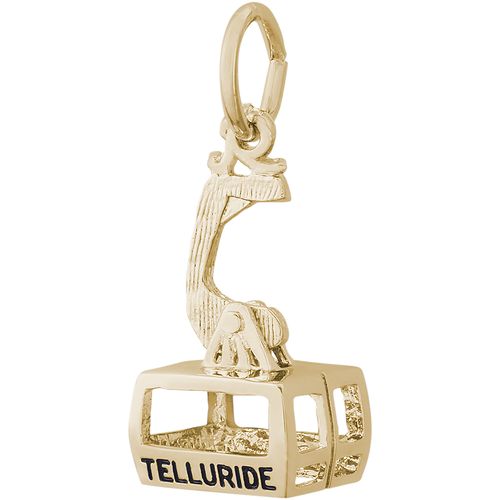 Telluride Moving Gondola With Bot Charm - Gold Plated