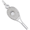 Tennis Racquet Charm White Gold - 10-3947