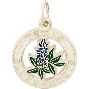 Texas Bluebonnets Charm - 10K Gold - 10-1649-10kg