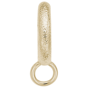 Textured Circle Charmdrop - 10K Yellow Gold - 10-9132-0-10k