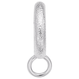 Textured Circle Charmdrop - 14K White Gold - 10-9132-0-14kw