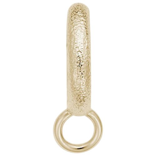 Textured Circle Charmdrop - 14K Yellow Gold - 10-9132-0-14k