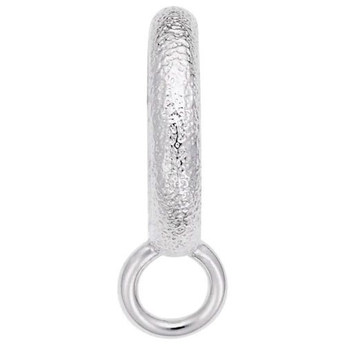 Textured Circle Charmdrop - Sterling Silver - 10-9132-0-ss