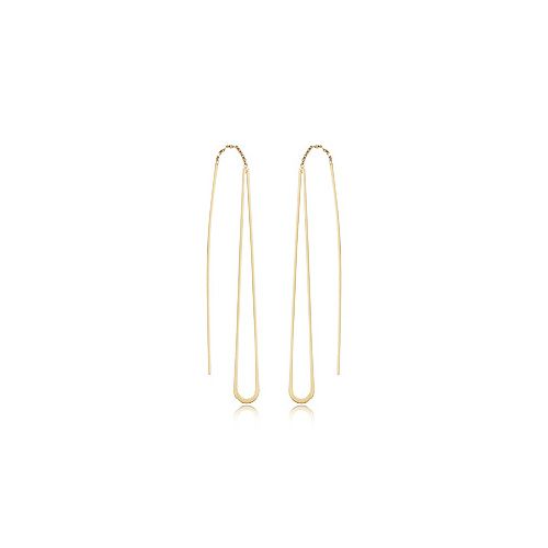 Threader Tear Drop Earrings - 14K Yellow Gold