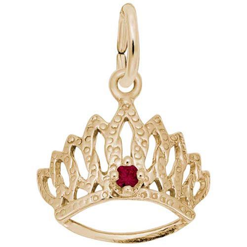 Tiara W/birthstone-jan Charm 10K Gold - 10-1548-1-10K