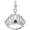 Tiara W/birthstone-jan Charm 14K While Gold - 10-1548-1-14KW