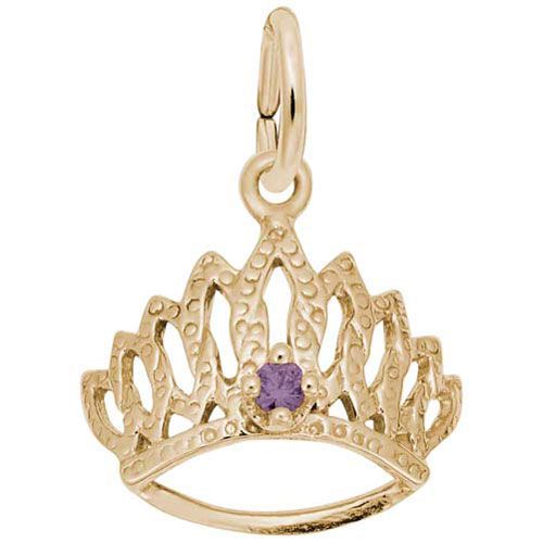 Tiara W/birthstone-june Charm 10K Gold - 10-1548-6-10K