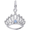 Tiara W/birthstone-mar Charm Sterling Silver - 10-1548-3-SS