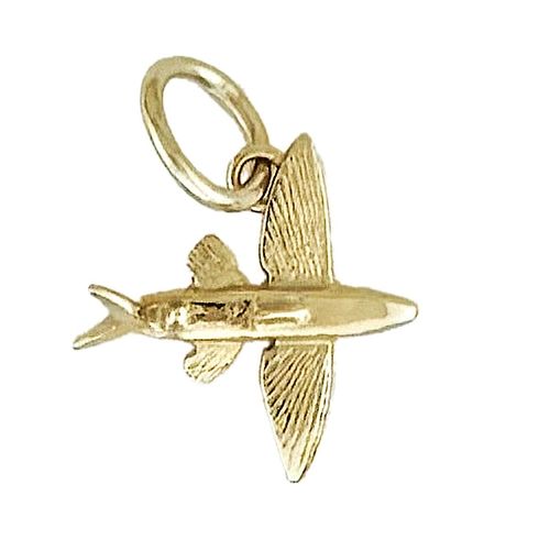 Tiny Gold Flying Fish Charm - CH0015Y