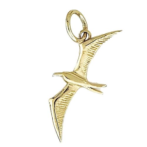 Tiny Gold Frigate Bird Charm - Tiny-Gold