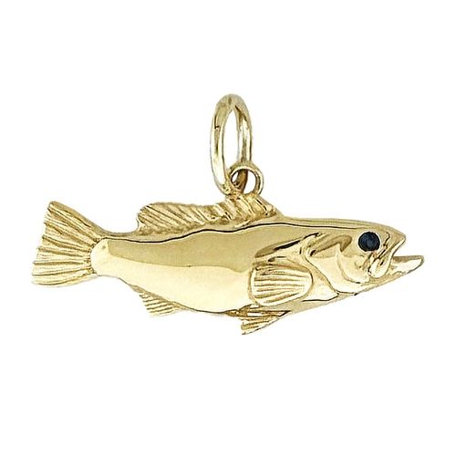 Tiny Gold Grouper Charm - CH008