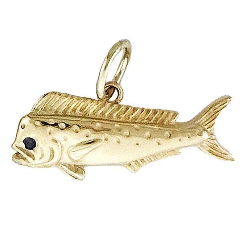 Tiny Gold Mahi Dolphin Charm - CH0011