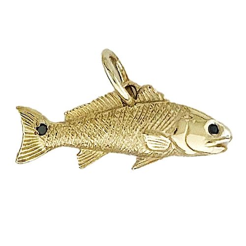 Tiny Gold Redfish Charm - CH002