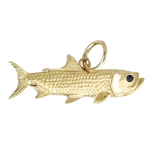 Tiny Gold Tarpon Charm - CH001