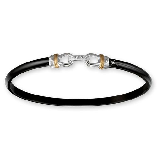 Titanium Bar with Link Top Hook Bracelet - Sterling Silver 14K Gold Wraps 4mm 7.5 Inch
