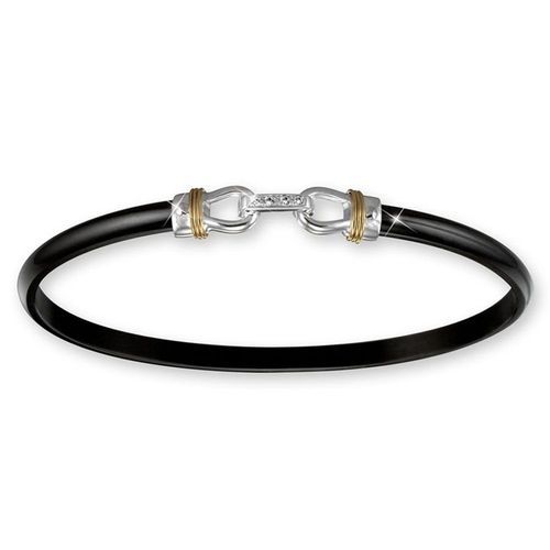 Titanium Bar with Link Top Hook Bracelet - Sterling Silver 14K Gold Wraps 4mm 7 Inch