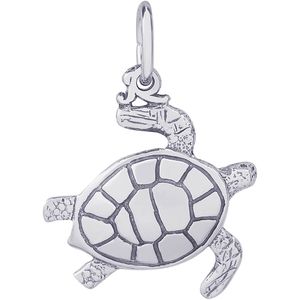 Tortoise Charm - 14K White Gold - 10-8173