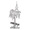 Tortola Palm Tree Charm - Sterling Silver - 10-5393-s