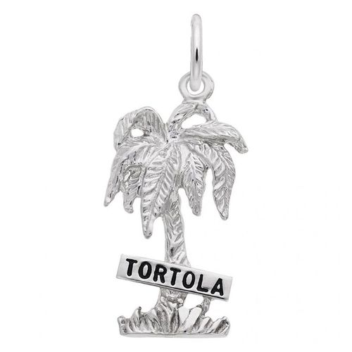 Tortola Palm Tree Charm - Sterling Silver - 10-5393-s